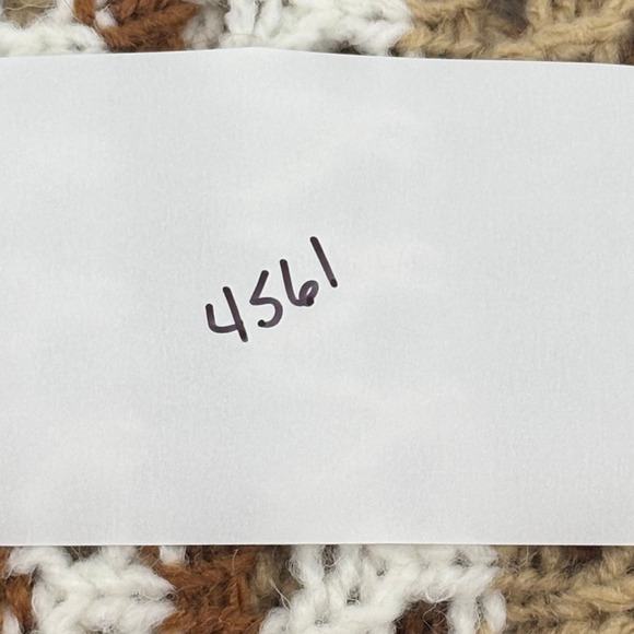 Gilded Intent Womens Crochet Fringe Sweater Multi Color Stripe PT17420-BU Medium - Picture 8 of 8